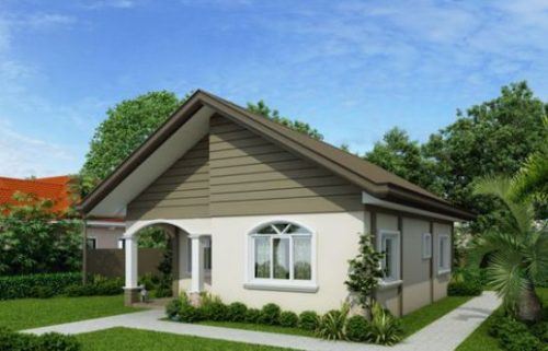 Mẫu nhà vườn 1 tầng kết hợp không gian cây xanh hài hòa. Ảnh: Internet.