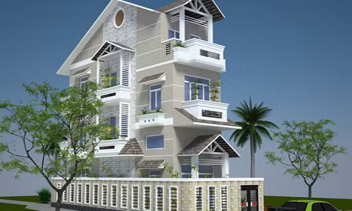 Nhà phố thiết kế thông thoáng, mọi góc đều được tận dụng để trồng cây xanh. Ảnh: Nhadian.