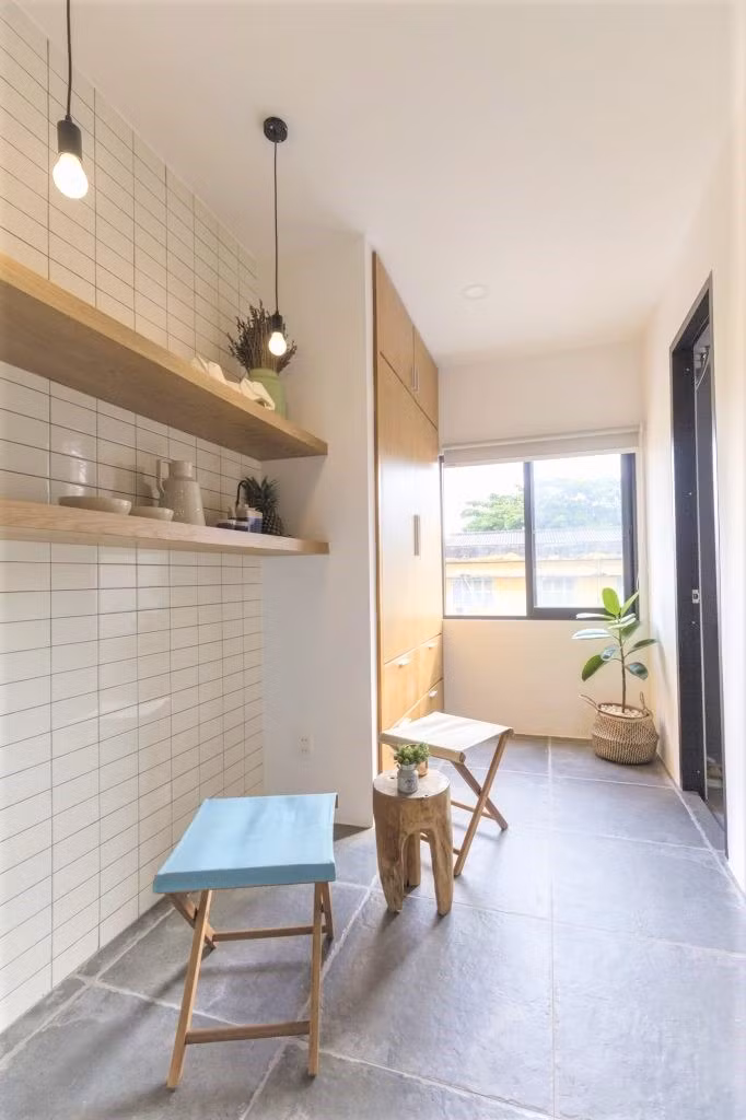 Cây xanh bố trí khéo léo mang đến sự tươi tắn, thoáng mát.