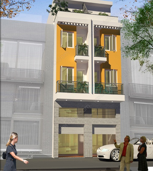 Giải pháp hoàn hảo cho nhà phố mặt tiền 5,3 mét. Ảnh: Kientrucvietas.