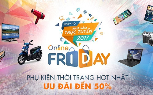 Online Friday 2017 sẽ diễn ra trong 24h ngày 1/12 tới. Ban tổ chức và các doanh nghiệp đặt mục tiêu trong 24h bán hàng trực tuyến Online Friday 2017 đạt tổng doanh số hơn 1500 tỷ đồng, với 1 triệu đơn hàng thành công, trên 3 triệu lượt truy cập và 20 triệu lượt tương tác. Ảnh: Kinhtedothi.