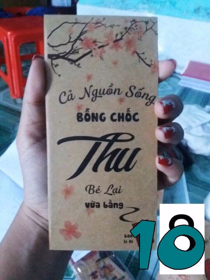 Trào lưu: "Cả nguồn sống bỗng chốc thu bé..." cũng xuất hiện đầy hài hước trên vỏ bao lì xì.
