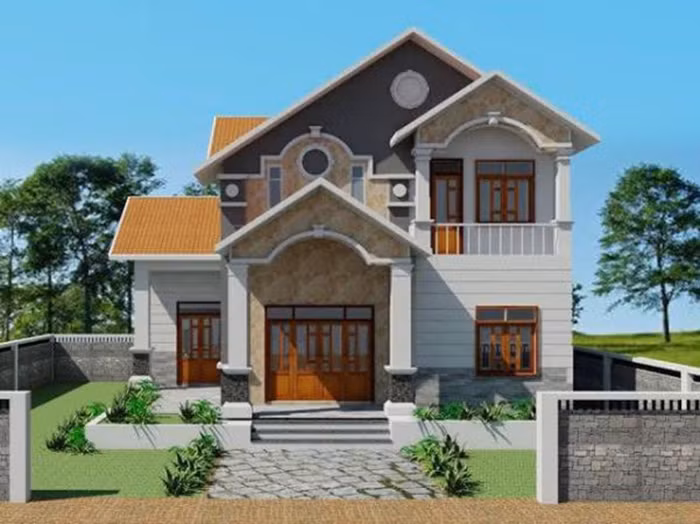 Trụ cột vuông vức vừa thiết kế đơn giản, vừa cho vẻ đẹp khỏe khoắn. Ảnh: Nhadepsang.