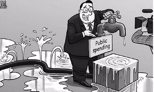 Biếm họa về lãng phí chi tiêu công trên báo nước ngoài