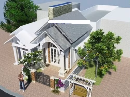 Nhà mái thái lợp tôn kiểu Pháp phong cách mới. Ảnh: Thietkenhadepmoi.