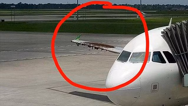 Theo quan sát, hơn một cánh máy bay bị đàn ong bao phủ. Ảnh: AsiaWire.