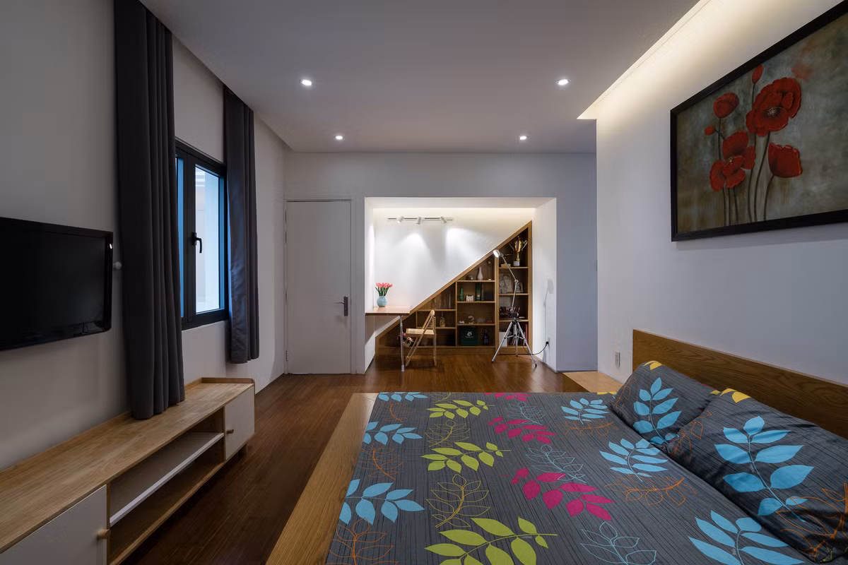  Phòng ngủ đơn giản, ngập ánh sáng.