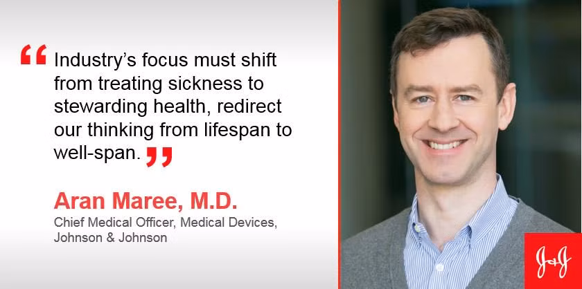 Nhà sản xuất sản phẩm chăm sóc sức khoẻ toàn diện và rộng nhất thế giới, Johnson &amp; Johnson cử ông Aran Maree - Trưởng phòng Y tế, Công ty Dược Janssen tham gia đối thoại tại phiên thảo luận Tương lai của Công việc trong APEC CEO Summit. Ảnh: Twitter.