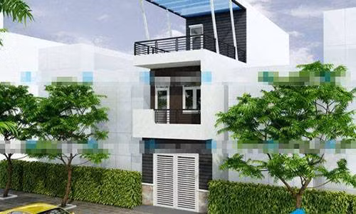 Kiểu thiết kế 1 lầu 1 trệt 1 tum, có sân để xe hơi rộng rãi, tiện nghi cùng với sân thương thông thoáng sẽ là kiến trúc lên ngôi trong năm tới. Ảnh: Thiekegiare.