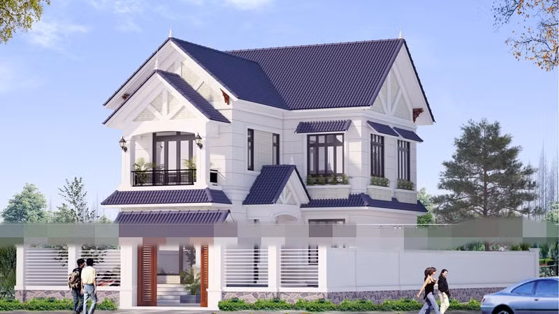 Với ưu điểm vừa đủ không gian sinh hoạt cho cả gia đình, vừa tiết kiệm chi phí, biệt thự chữ L 2 tầng vẫn được nhiều gia đình chọn trong năm 2017. Ảnh: Kientrucmovic.