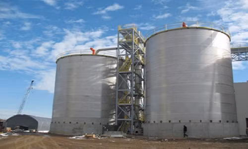 Nhà máy Ethanol Bình Phước có công suất thiết kế lên tới 100 triệu lít/năm, tiêu thụ khoảng 240.000 tấn sắn lát khô/năm. Ảnh: Licogi 16.