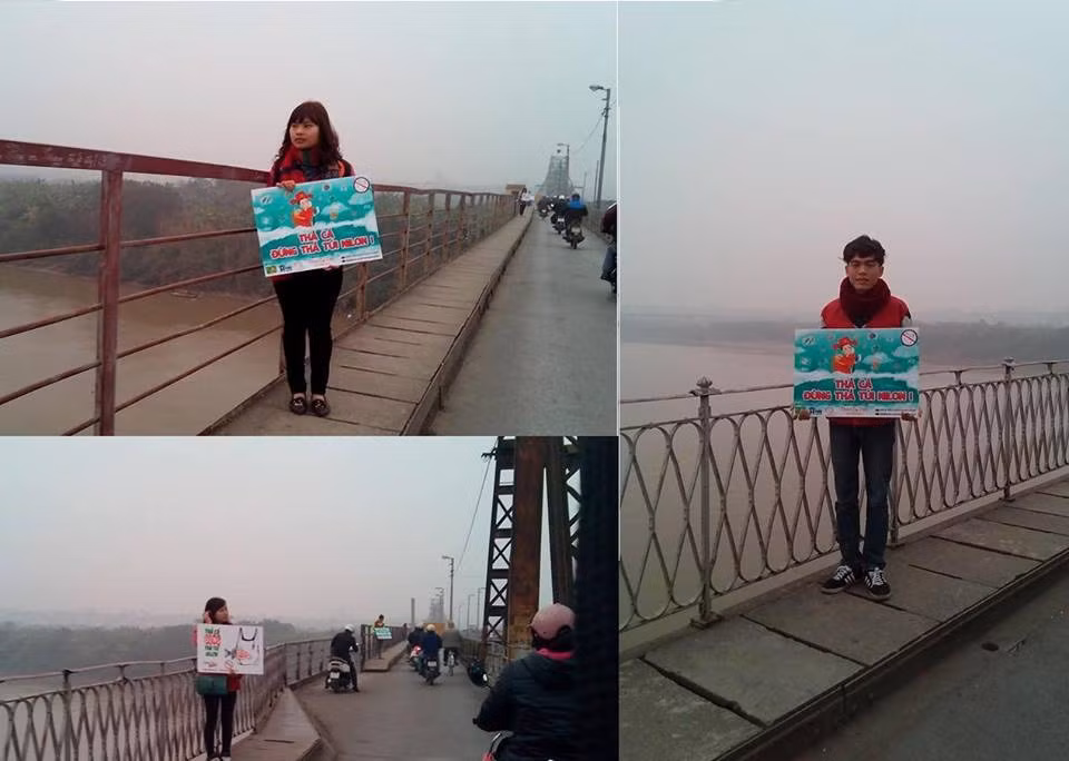 Chính vì vậy, ngoài những bức ảnh chế vui nhộn, dân mạng cũng truyền tay nhau những thông điệp "Thả cá, đừng thả túi nilon", nhắc nhở nhau giữ ý thức, bảo vệ môi trường và không tạo nên những hành động phản cảm.