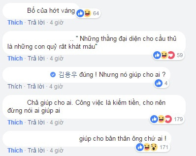 Những bình luận trên Facebook đơn vị đại diện "tự phong" của Bùi Tiến Dũng