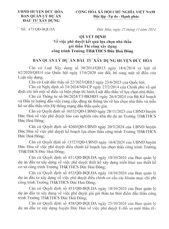 Long An: Loại 2 đối thủ, Cty thương mại THT trúng gói thầu hơn 77 tỷ Long An: Loai 2 doi thu, Cty thuong mai THT trung goi thau hon 77 ty