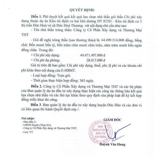 Long An: Loại 2 đối thủ, Cty thương mại THT trúng gói thầu hơn 77 tỷ - Hình 4 Long An: Loai 2 doi thu, Cty thuong mai THT trung goi thau hon 77 ty-Hinh-4