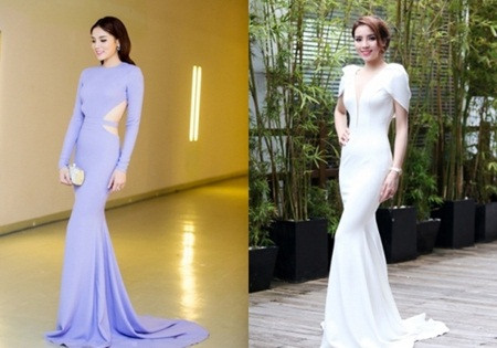 Những chiếc váy đuôi cá dáng dài đơn sắc tôn đường cong cùng cách trang điểm phù hợp giúp Kỳ Duyên liên tục vào danh sách sao mặc đẹp. Phong cách thanh lịch, nữ tính là điểm dễ nhận thấy ở Hoa hậu thời gian này.