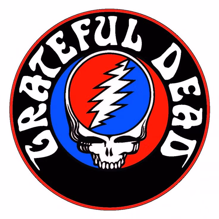 5. Hình ảnh hộp sọ được sử dụng làm logo. Theo đó, Grateful Dead được thành lập năm 1965 và từng sử dụng hình ảnh chiếc đầu lâu và tia chớp làm logo.
