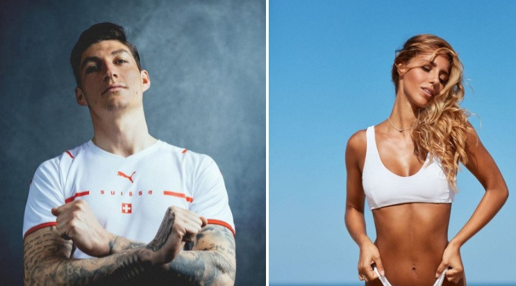 Mirjana Zuber (28 tuổi) kết hôn với Steven Zuber, chân sút của CLB Eintracht Frankfurt và đội tuyển quốc gia Thụy Sĩ, năm 2015. Người đẹp này từng lọt vào chung kết cuộc thi Hoa hậu Thụy Sĩ 2014. Mirjana gây chú ý khi ra mắt podcast Spielerfrauen On Air (từ tiếng Đức có nghĩa là WAGs) chia sẻ về cuộc sống riêng tư. Nàng WAGs cho biết bản thân từng được đào tạo ở Mỹ với vai trò diễn viên đóng thế trên truyền hình. Ảnh: @stevenzuber, @mirjanazuber.