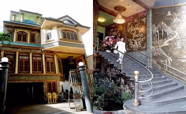 Ngọc Sơn cũng là nghệ sĩ góp mặt trong danh sách sao Việt sở hữu nhà dát vàng. Căn biệt thự của nam ca sỹ có tên “Thiên Niên Kỷ”, tọa lạc ngay trung tâm TP.HCM.