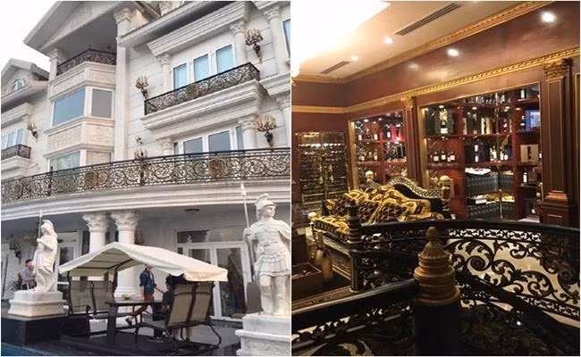 Vợ chồng siêu mẫu Lan Khuê cũng sở hữu biệt thự dát vàng xa hoa. Vì hiếm khi khoe nhà nên thông tin, hình ảnh căn biệt thự khá hiếm hoi.