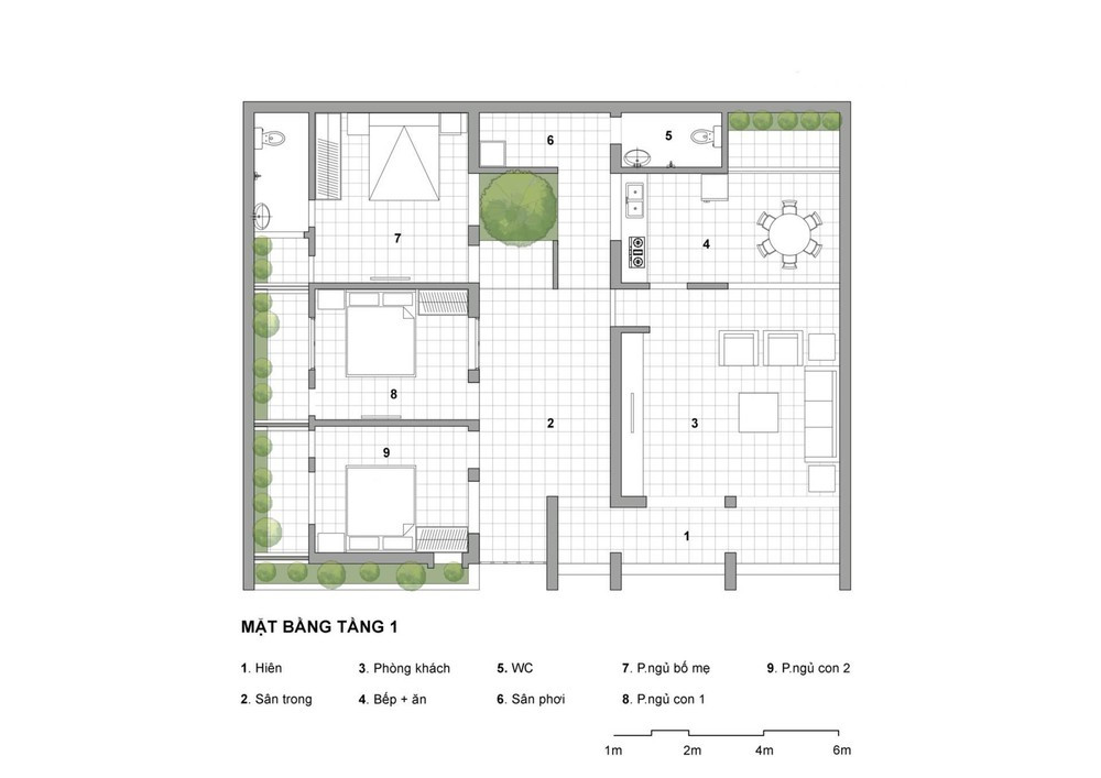 Bản vẽ mặt bằng công trình.