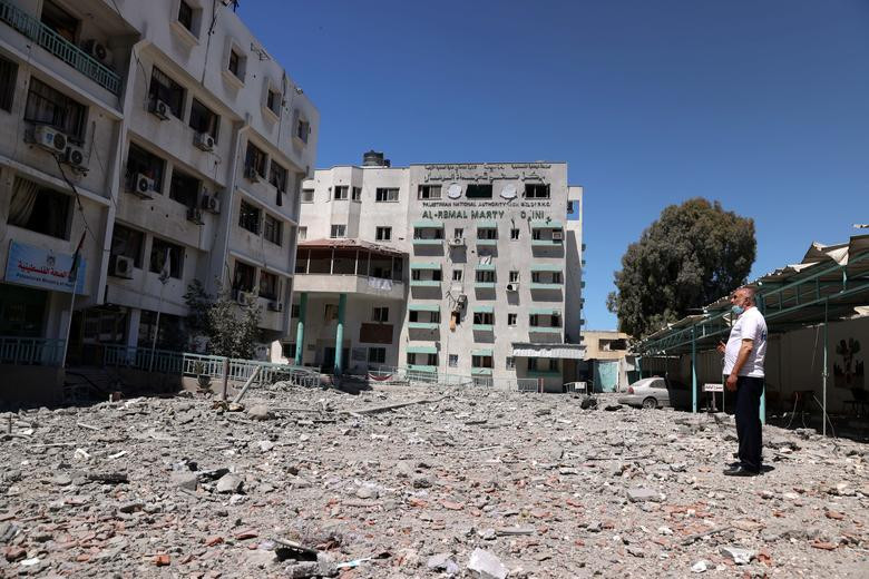 Một cơ sở y tế tại thành phố Gaza bị tên lửa Israel phá hủy hôm 19/5.