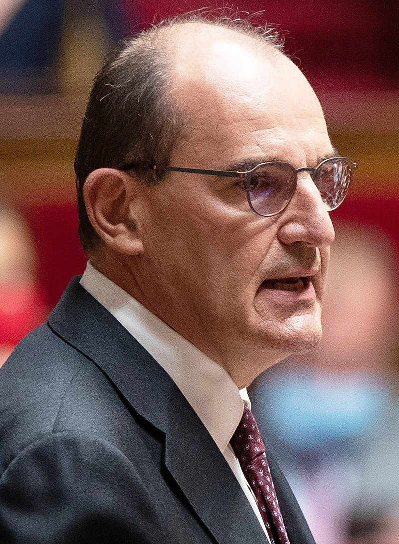 Ngày 26/5, một máy bay chở khách của Belarus đi từ Minsk đến Barcelona (Tây Ban Nha) đã phải quay đầu vì bị Pháp từ chối cho qua không phận. Kiểm soát không lưu Pháp nói rằng họ làm theo "lệnh từ Thủ tướng Pháp". Ảnh: Thủ tướng Pháp Jean Castex. Ảnh: Wikipedia.