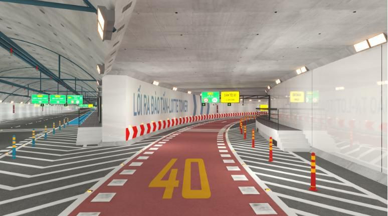 Phối cảnh lối ra Đào Tấn - Lotte Tower (tầng trên).