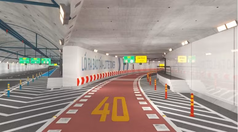 Phối cảnh lối ra Đào Tấn - Lotte Tower (tầng trên).