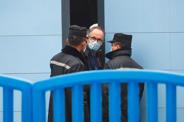 Peter Ben Embarek, một thành viên của nhóm WHO, thăm chợ hải sản Hoa Nam ở Vũ Hán, ngày 31/1.