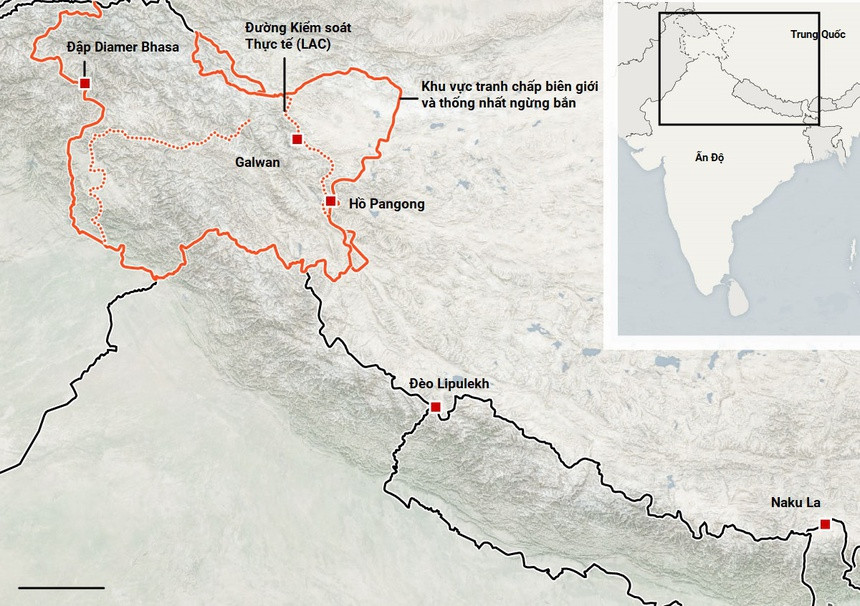 Trung Quoc cong bo so binh si tu vong o vu dung do voi An Do