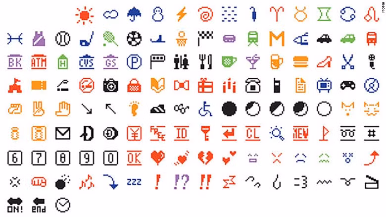 Shigetaku Kurita phát minh hệ thống cảm xúc (emojis) áp dụng cho những điện thoại di động do Nhật Bản sản xuất vào cuối những năm 1990. Ban đầu, emojis không để dành cho việc nhắn tin mà để dự báo thời tiết và cung cấp thông tin doanh nghiệp. Hiện emojis trở thành một phần trong ngôn ngữ hàng ngày và từ này cũng đã được đưa vào từ điển Oxford năm 2015.