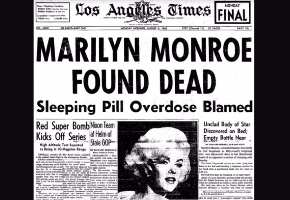 Lý do Marilyn Monroe bị sát hại là vì bà có quan hệ tình cảm với 2 anh em Tổng thống Kennedy và có tham vọng trở thành đệ nhất phu nhân. Tham vọng này sẽ ảnh hưởng lớn đến sự nghiệp chính trị của anh em nhà Kennedy.