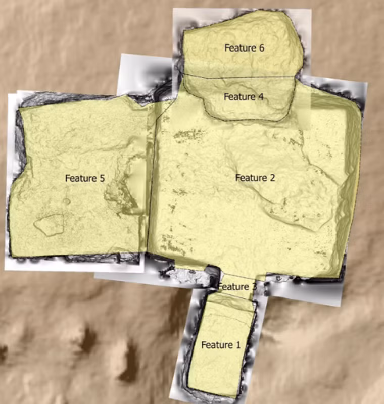 Đây là bản đồ vẽ chi tiết các phòng chôn cất và các lối đi trong ngôi mộ cổ 3.400 tuổi được khai quật ở khu vực sông Nile tại Sudan.