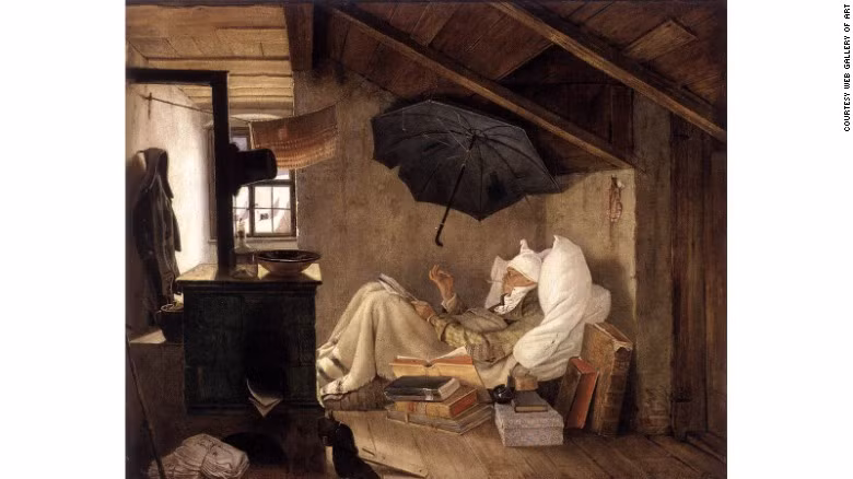 Bức tranh "The Poor Poet" (1839) của Carl Spitzweg là tác phẩm yêu thích của trùm phát xít Hitler. Tác phẩm hội họa này bị đánh cắp ở National Gallery, Berlin, Đức năm 1976. Về sau, bức tranh này được trả lại nhưng bị đánh cắp lần nữa vào năm 1989. Cho đến nay, giới chức trách chưa tìm ra bức tranh của Spitzweg.
