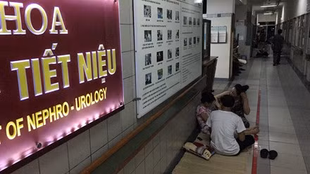 Khu hành lang của khoa tiết niệu.