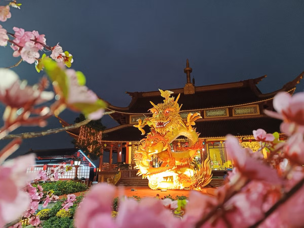 Trao đổi với PV, thầy Thích Hạnh Minh - Trụ trì chùa Phổ Độ cho biết: “Tết Nguyên đán 2024 là năm Giáp Thìn nên nhà chùa lên ý tưởng và thuê thợ làm linh vật rồng đặt ở sân chầu. Rồng tượng trưng cho sức mạnh, trí tuệ và sự may mắn. Còn trong các văn bản Phật giáo, rồng thường được miêu tả như một vị thần bảo vệ Phật pháp và những lời dạy của Đức Phật…”.Đã có nhiều du khách tới chiêm bái, ghi lại những khoảnh khắc đẹp từ linh vật này.