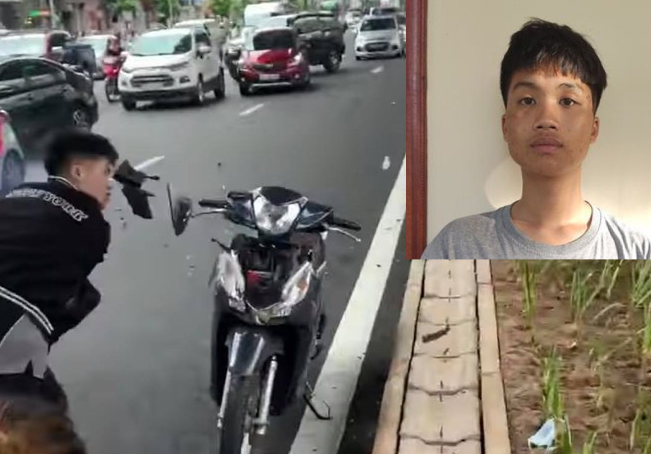 Thanh nien dap pha xe may sau va cham o Ha Noi: Vi thanh nien co thoat an?