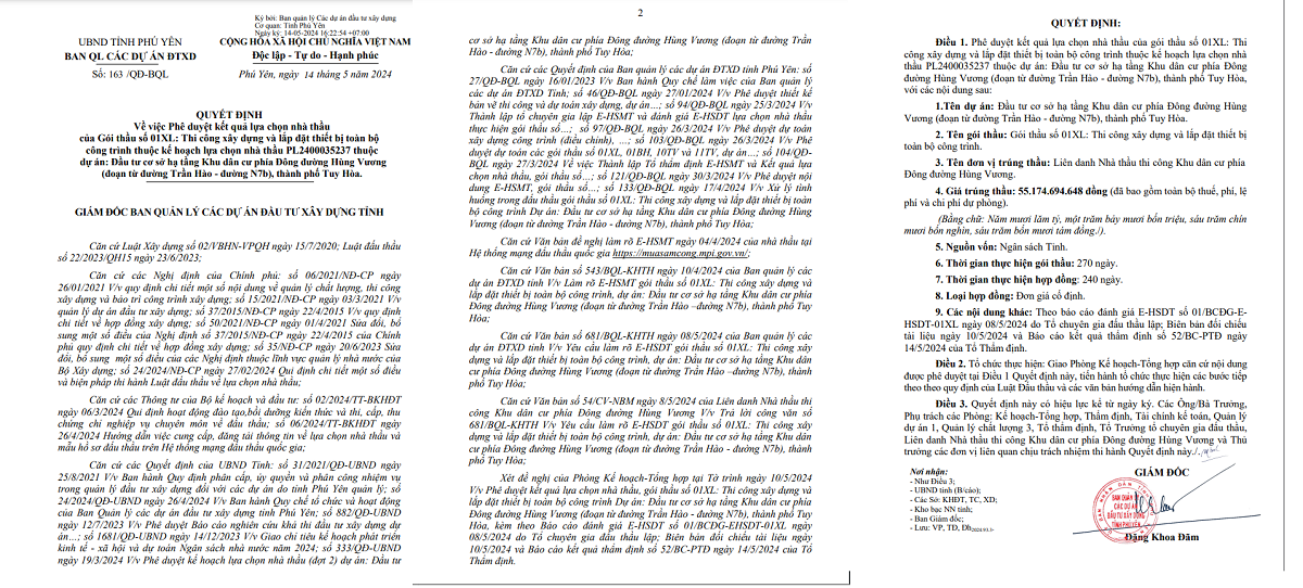 Phú Yên: Gói thầu KDC phía đông về tay Nắng Ban Mai - Trung Thuận Phu Yen: Goi thau KDC phia dong ve tay Nang Ban Mai - Trung Thuan