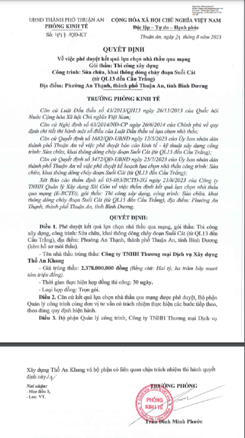 Bình Dương: Thổ An Khang một ngày trúng 3 gói xây dựng tại Thuận An - Hình 2 Binh Duong: Tho An Khang mot ngay trung 3 goi xay dung tai Thuan An-Hinh-2