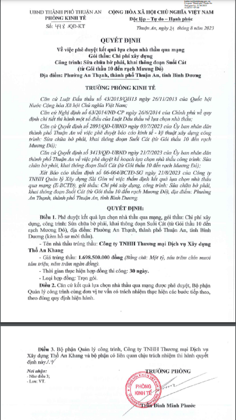 Bình Dương: Thổ An Khang một ngày trúng 3 gói xây dựng tại Thuận An - Hình 3 Binh Duong: Tho An Khang mot ngay trung 3 goi xay dung tai Thuan An-Hinh-3