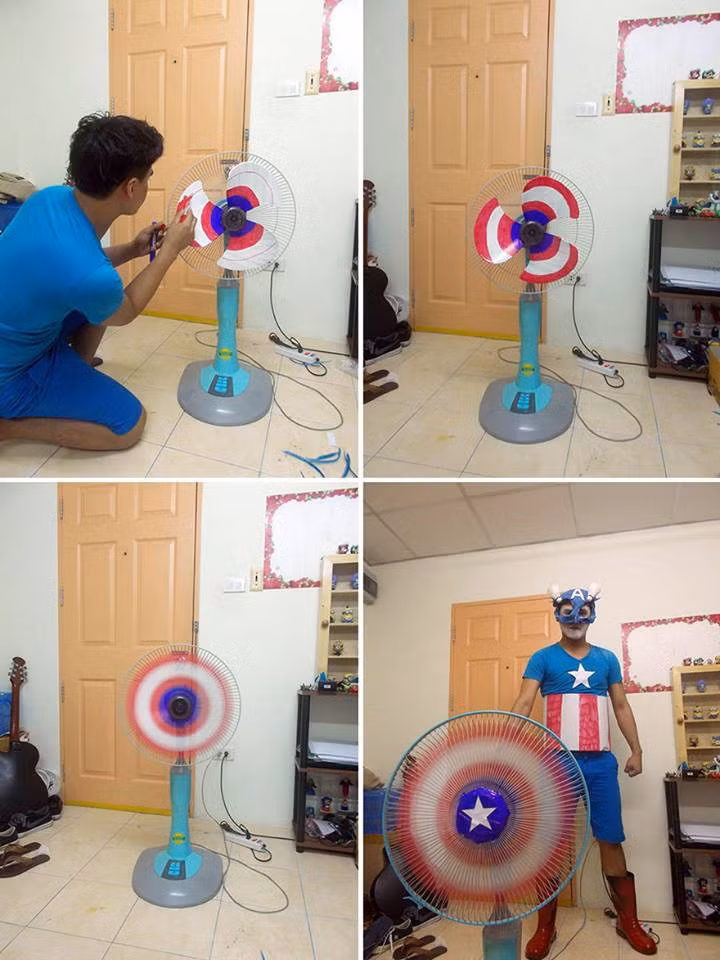 Phong cách cosplay của Cha kết hợp sự sáng tạo của anh và những sự tình cờ rất thú vị. Chàng trai 25 tuổi thường nhìn ngắm các đồ vật trong nhà, sau đó liên tưởng và sáng tạo ra những chi tiết độc đáo dựa trên những đồ vật này.