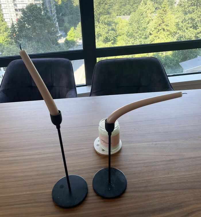 2. Những cây nến khó mà đứng thẳng nổi trong nhiệt độ cực nóng.