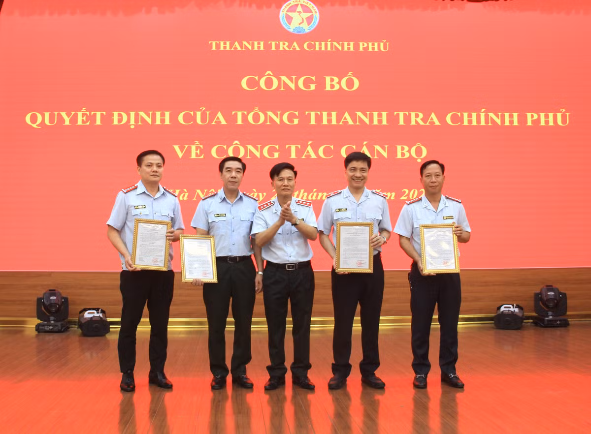 Tong Thanh tra Chinh phu bo nhiem 4 cong chuc lanh dao quan ly