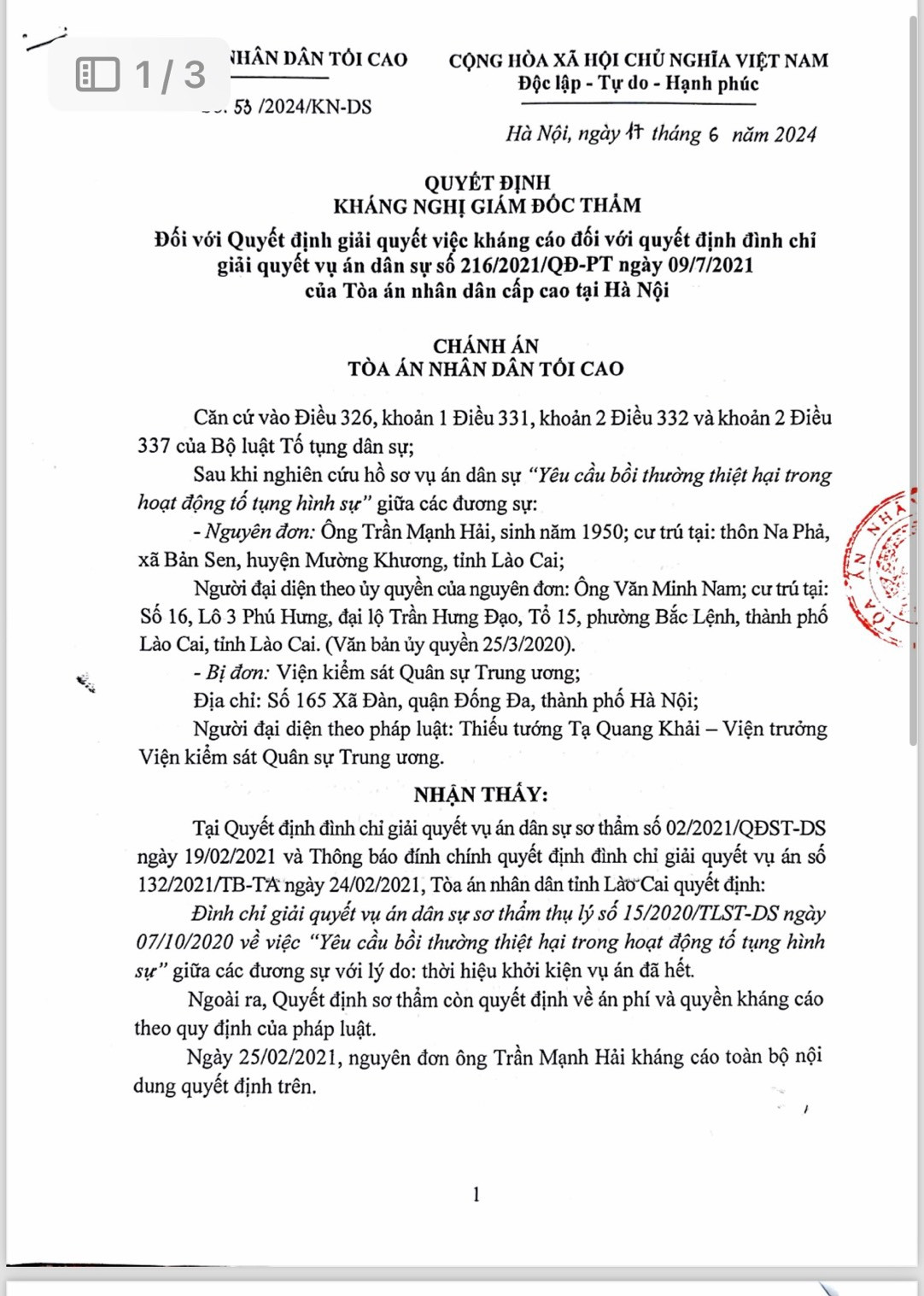 Chanh an TAND Toi cao khang nghi vu cuu chien binh kien doi boi thuong oan-Hinh-4