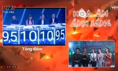 Số điểm dành cho đội Hương Tràm.