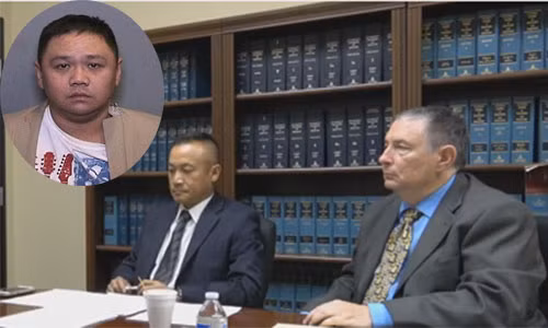 Luật sư Từ Huy Hoàng và Walter Teague (phải).