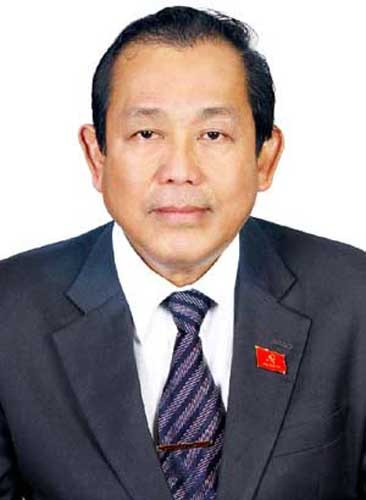 Chánh án Toà án nhân dân Tối cao Trương Hoà Bình (SN 1955, quê quán huyện Cần Giuộc, tỉnh Long An).