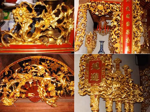 Không chỉ có vậy, các chi tiết trang trí trong nhà đều được dát vàng. Gia chủ dùng tới 60 cây vàng để làm đẹp cho các vật dụng.