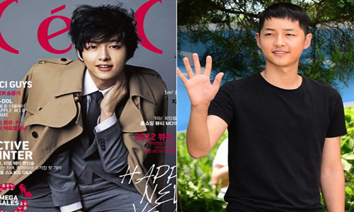  Mỹ nam màn ảnh Hàn Song Joong Ki trông giản dị và có phần ngố tàu với kiểu tóc anh lính. Tháng 5 tới, Song Joong Ki sẽ xuất ngũ.